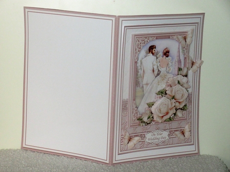 BRIDE & GROOM WEDDING DAY IVORY A5 Decoupage & Inserts Kit by Wayne Swan