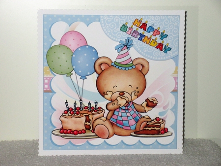 8x8 Happiness is birthday cake by Wayne Swan