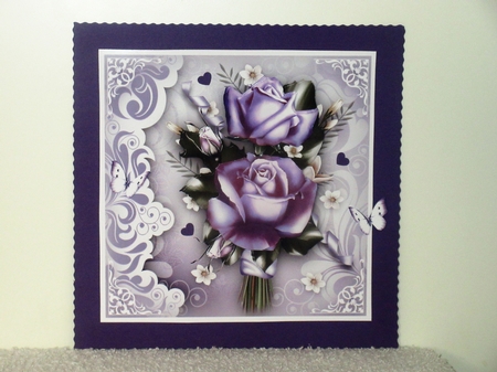 Purple Roses Floral Bouquet Mini Kit by Wayne Swan