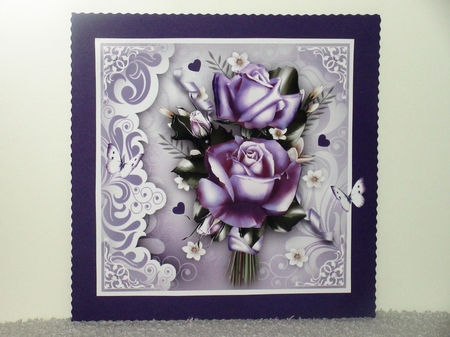 Purple Roses Floral Bouquet Mini Kit by Wayne Swan