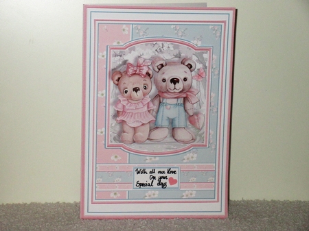 BEARY SPECIAL COUPLE A5 Decoupage Card Kit by Wayne Swan