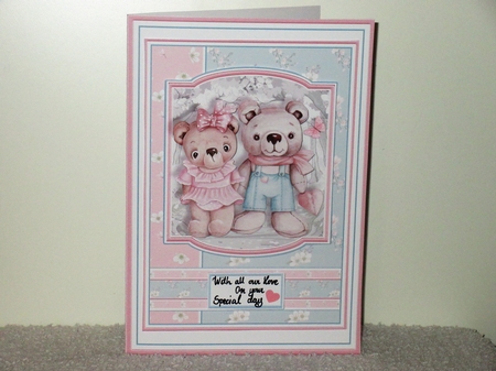 BEARY SPECIAL COUPLE A5 Decoupage Card Kit by Wayne Swan