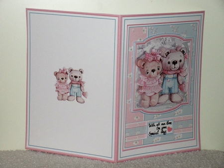 BEARY SPECIAL COUPLE A5 Decoupage Card Kit by Wayne Swan