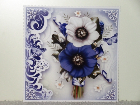 Blue White Anemone Bouquet Mini Kit by Wayne Swan