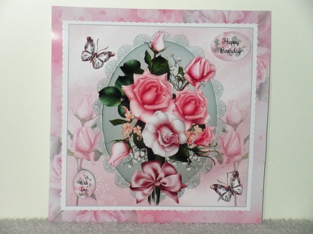 Pink Rose Bouquet Mini Page Kit by Wayne Swan