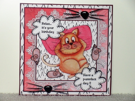 Funny Birthday Cat Mini Kit by Wayne Swan