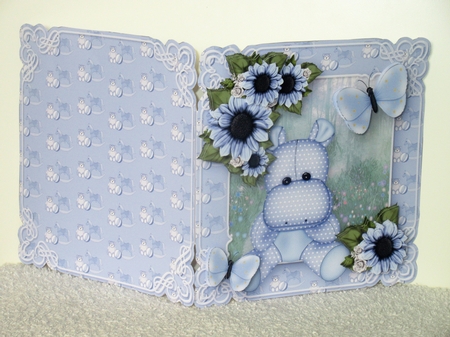 New Baby Boy - Shaped Corners Card Mini Kit by Wayne Swan