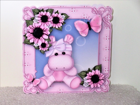 New Baby Girl - Shaped Corners Card Mini Kit by Wayne Swan
