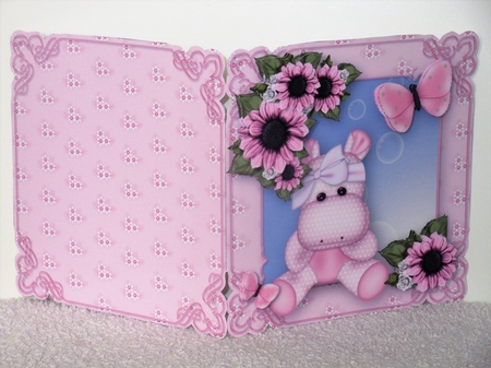 New Baby Girl - Shaped Corners Card Mini Kit by Wayne Swan