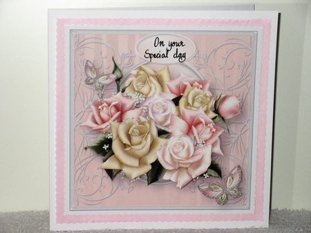 Rose Bouquet - Fancy Frame Card Mini Kit by Wayne Swan