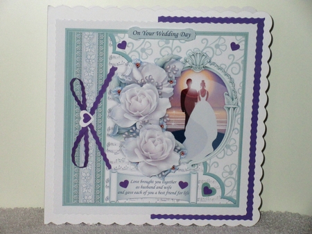 WEDDING DAY AT SUNSET Mint Decoupage Mini Kit by Wayne Swan