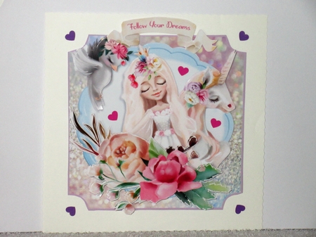 The Princess & the Unicorn  6 6x6 Cards, Inserts & Envelope Kit by Wayne Swan