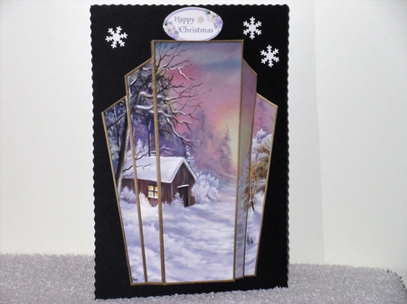 Art Deco Watercolour Stacker Winter Scenes 7 by Wayne Swan