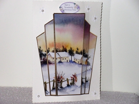 Art Deco Watercolour Stacker Winter Scenes 22 by Wayne Swan