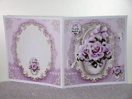 Pastel Purple Roses Card Mini Kit by Wayne Swan
