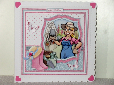 GARDENING FOREVER HOUSEWORK WHENEVER Humorous 7.5 Decoupage Kit by Wayne Swan