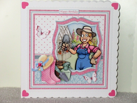 GARDENING FOREVER HOUSEWORK WHENEVER Humorous 7.5 Decoupage Kit by Wayne Swan