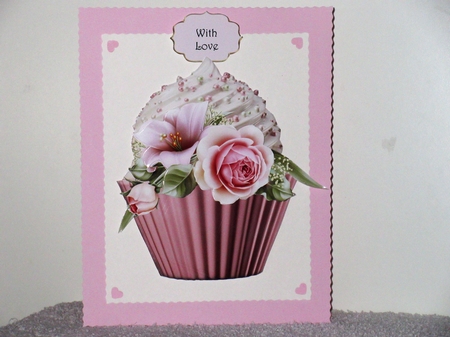 Floral Cupcake Decoupage Sheet - Roses & Lilies by Wayne Swan