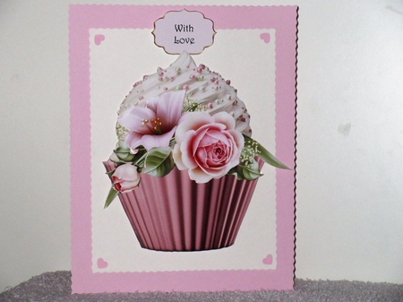 Floral Cupcake Decoupage Sheet - Roses & Lilies by Wayne Swan