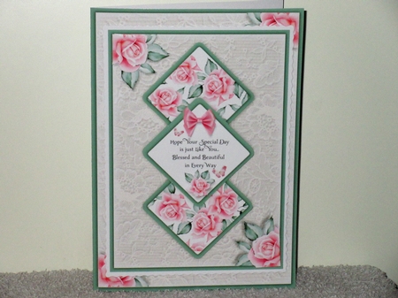 Triple Square Soft Pink Roses by Wayne Swan