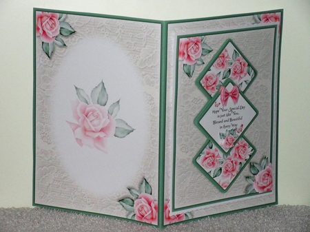 Triple Square Soft Pink Roses by Wayne Swan