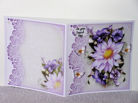 Purple Dahlia and Petunias Bouquet Mini Kit by Wayne Swan