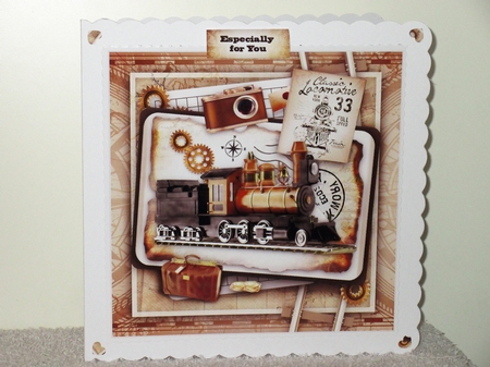Male Card Travel Train Themed Mini Kit by Wayne Swan
