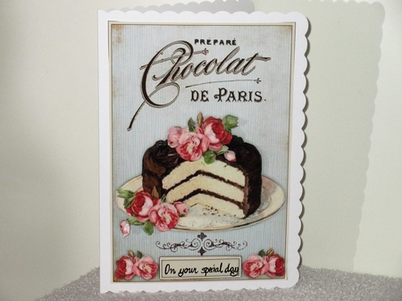 CAFE DE PARIS - ROSE CAKE TOPPER by Wayne Swan