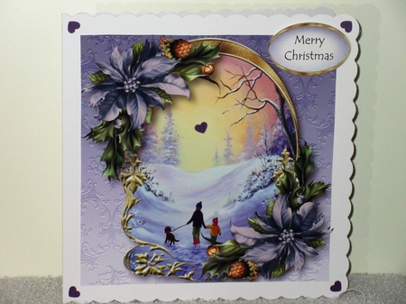 Arched Winter Scene - Sunset Walk by Wayne Swan