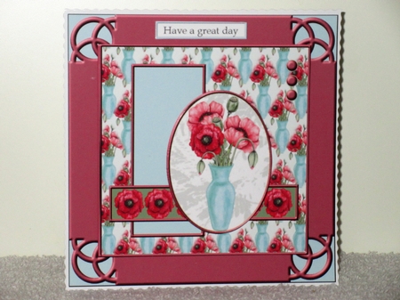 Square Oval Sketch - Poppies in Vase by Wayne Swan