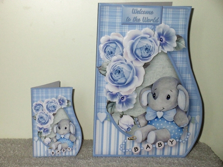 Baby Boy - Curved Edge Card Mini Kit by Wayne Swan