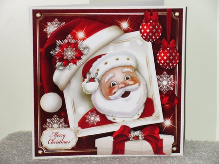 Christmas Red Card with Santa Claus Mini Kit by Wayne Swan
