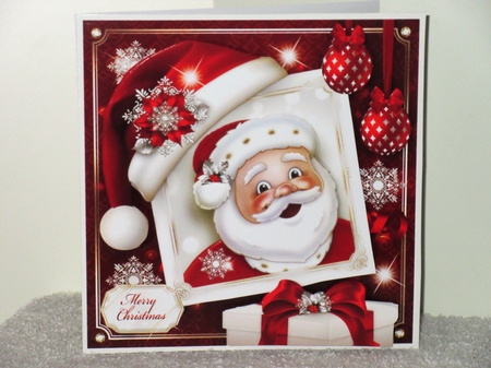 Christmas Red Card with Santa Claus Mini Kit by Wayne Swan