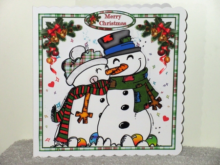 7x7 Snow couple Christmas mini kit by Wayne Swan