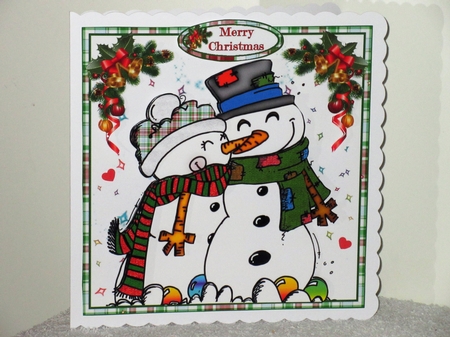 7x7 Snow couple Christmas mini kit by Wayne Swan