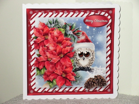 Christmas Owl - Decoupage Card Mini Kit by Wayne Swan