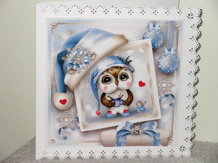 Christmas Winter Morning with Owl Mini Kit by Wayne Swan
