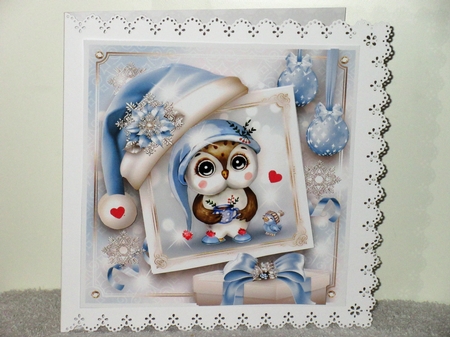 Christmas Winter Morning with Owl Mini Kit by Wayne Swan