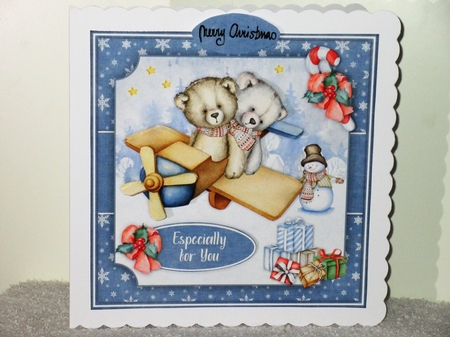 Teddy Airplane Christmas Mini Kit by Wayne Swan