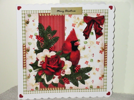Christmas Bird & Roses by Wayne Swan