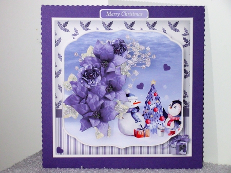 Christmas with Snowman and Penguin - Decoupage Card Mini Kit by Wayne Swan