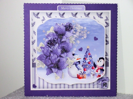Christmas with Snowman and Penguin - Decoupage Card Mini Kit by Wayne Swan