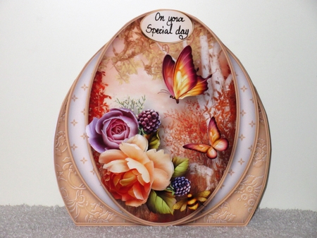Blackberry Roses - Shaped Card Mini Kit by Wayne Swan