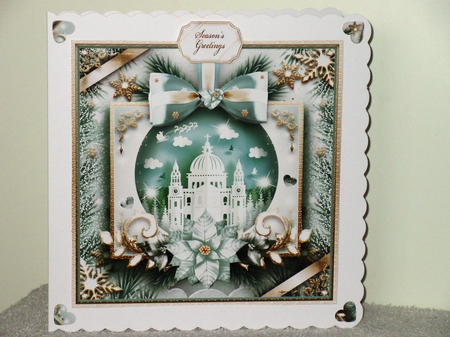 Winter Christmas Sky Over Church United Kingdom Mini Kit by Wayne Swan