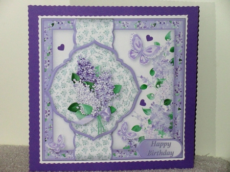 Lilac Blossom - Border Card Mini Kit by Wayne Swan