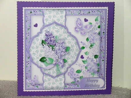 Lilac Blossom - Border Card Mini Kit by Wayne Swan