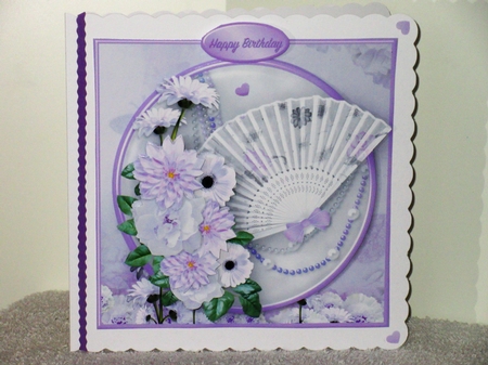 Pretty Fan - Decoupage Card Mini Kit by Wayne Swan