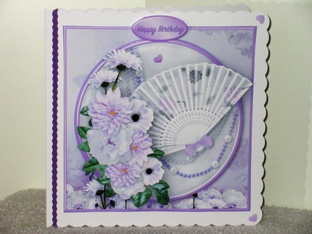 Pretty Fan - Decoupage Card Mini Kit by Wayne Swan