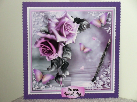 The Magic of Music, Clarinet - Decoupage Card Mini Kit by Wayne Swan