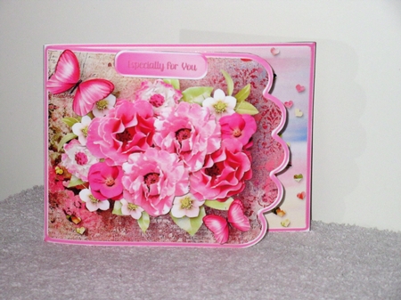 Pink Bouquet - 5 x 7 Side Fold Card Mini Kit by Wayne Swan